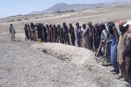 Construction of 17 check dams worth over 300000 USD kicks off in Ghazni 