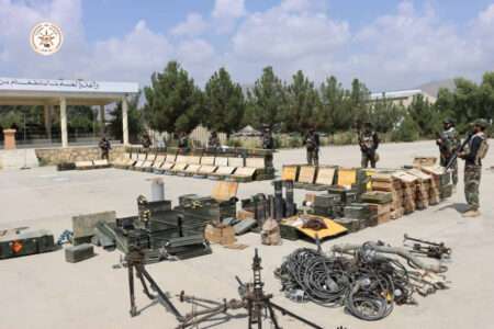 Scores of weapons, ammunition discovered in Khost