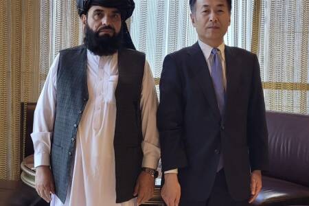 Head of political office meets Japanese ambassador for Afghanistan