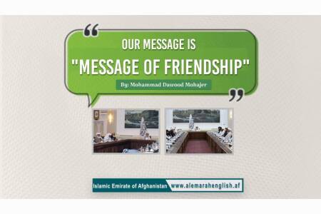 Our Message is “Message of friendship”