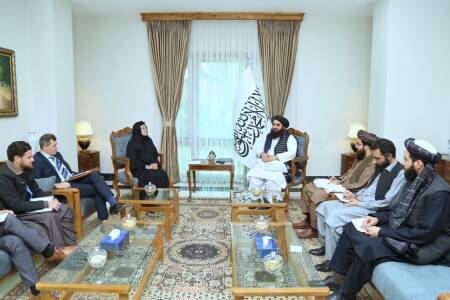 Head of UNAMA Meets Foreign Minister
