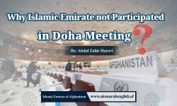 Why Islamic Emirate not Participated in Doha Meeting?
