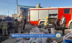 Ghazni Fire Team Successfully Extinguishes Fire in Agricultural Seed Store
