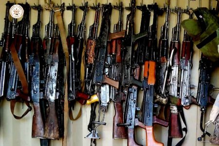 Scores of weapons uncovered, Seized in Paktia and Khost